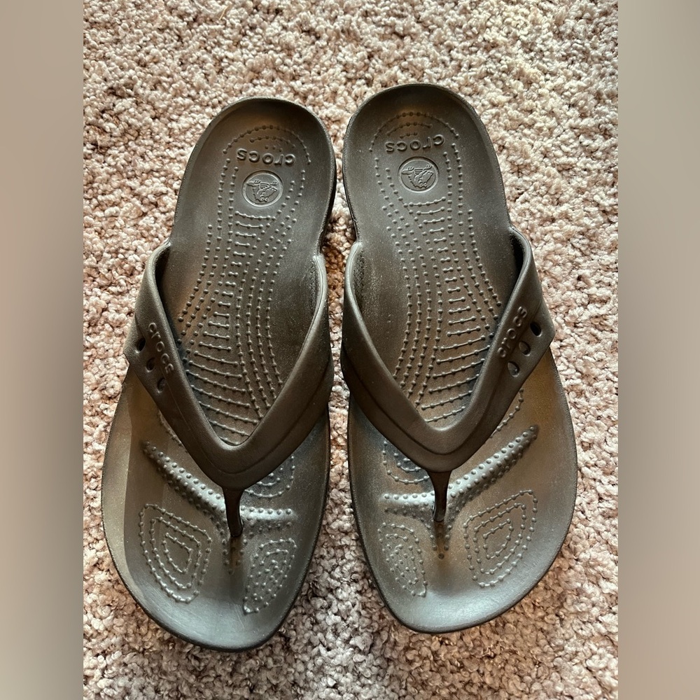 CROCS Brown Flip Flops